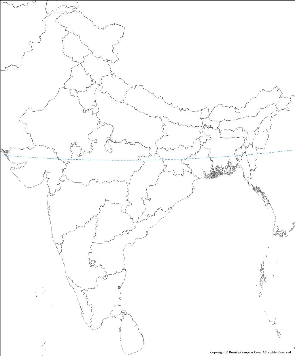 India Outline Map India Blank Map India Political Map Outline