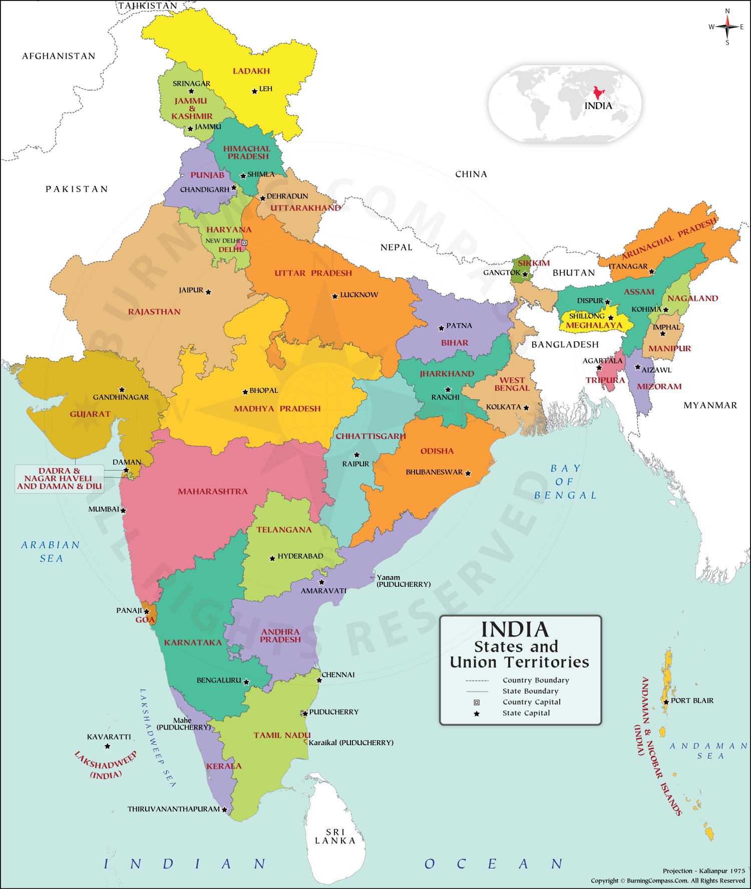 India State Map HD