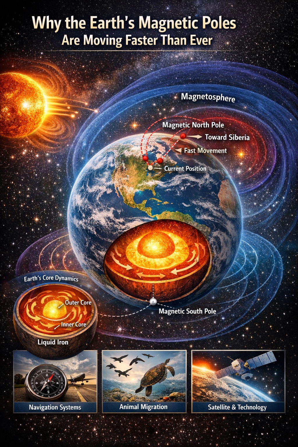 Why the Earth’s Magnetic Poles Are Moving Faster Than Ever