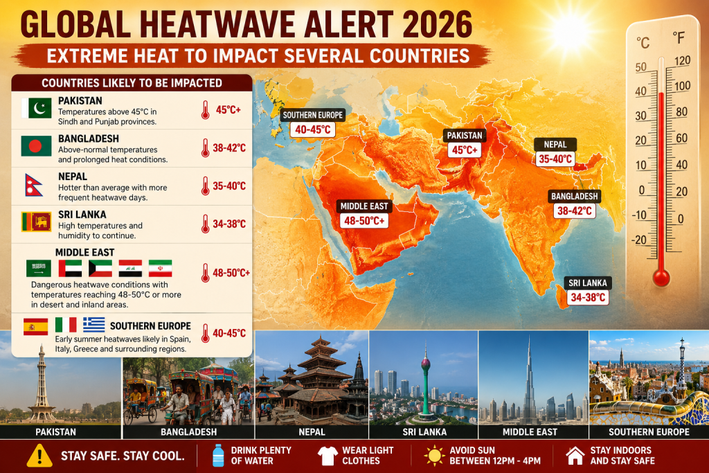 Areas or Countries Affected by Heatwave 2026
