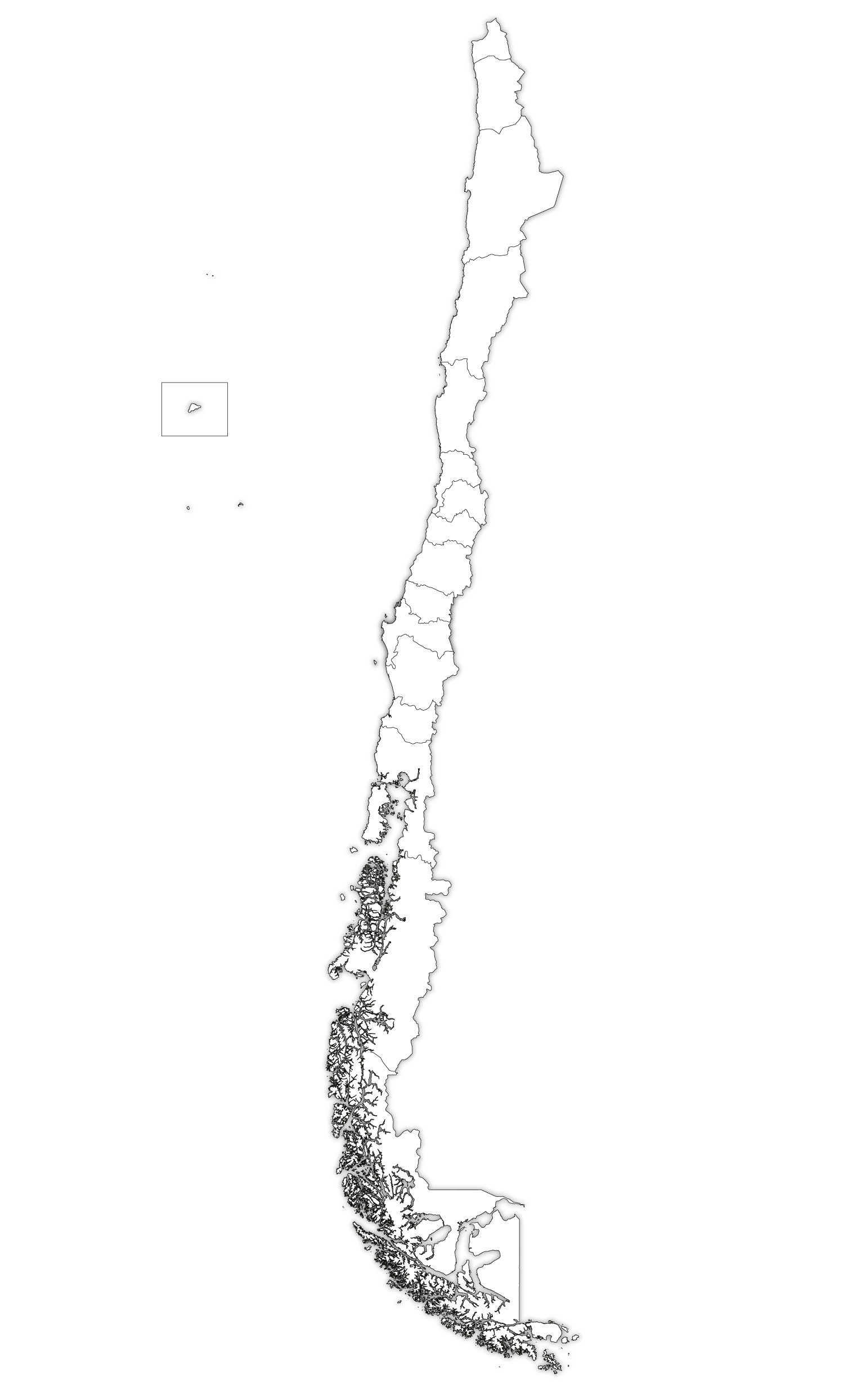 Chile Blank Map HD