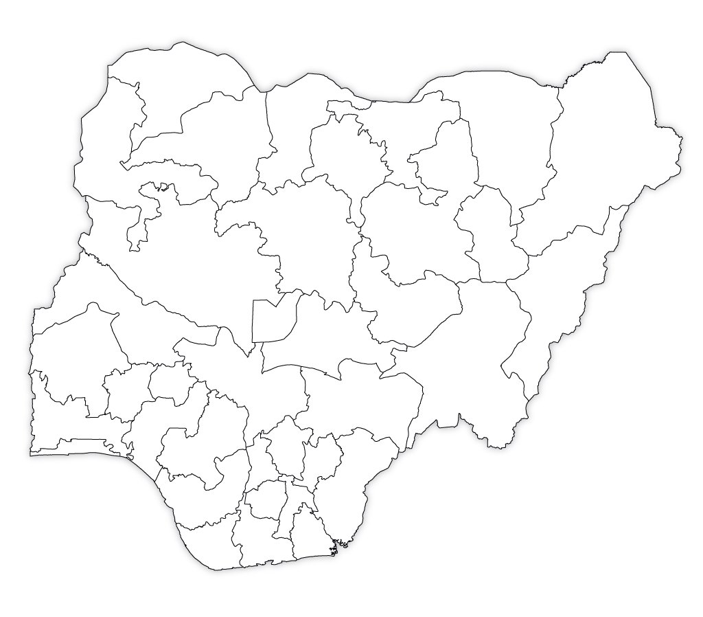 Nigeria Blank Map
