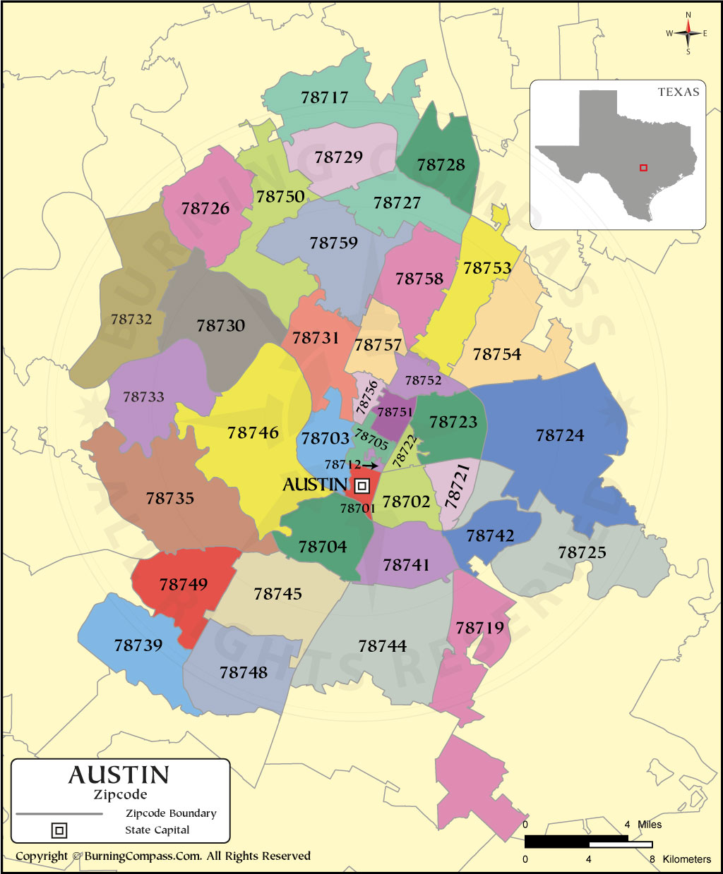 Austin Zip Code Map