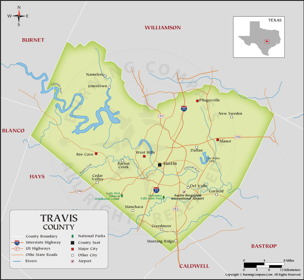 Travis County Map