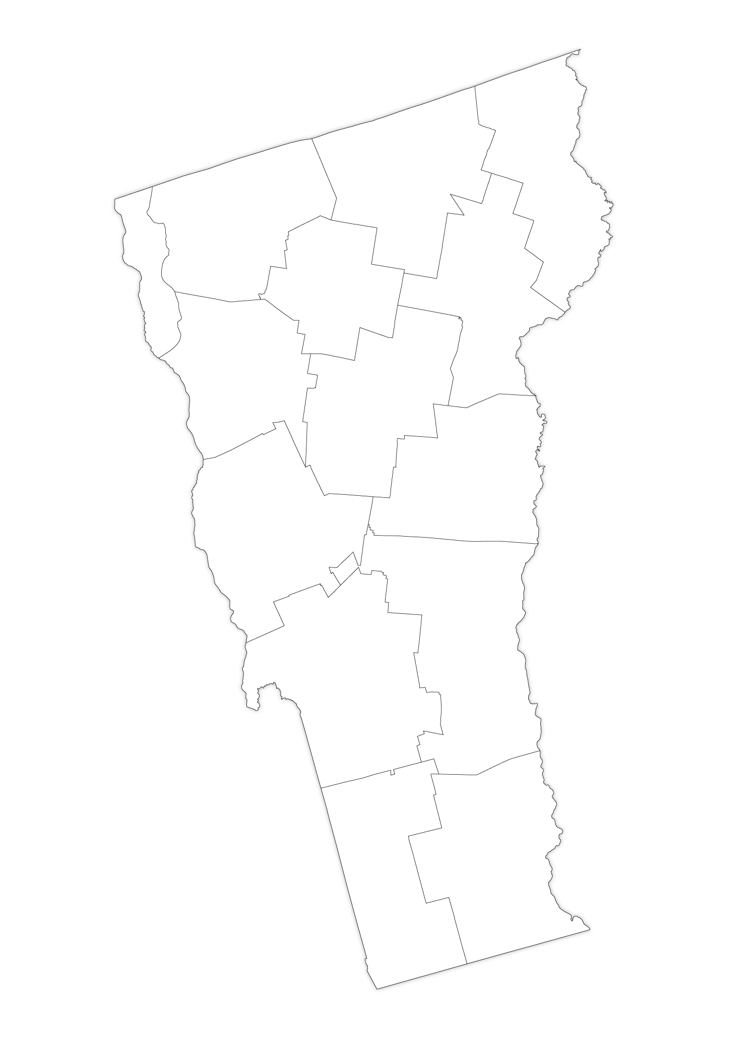 Vermont Blank Map HD